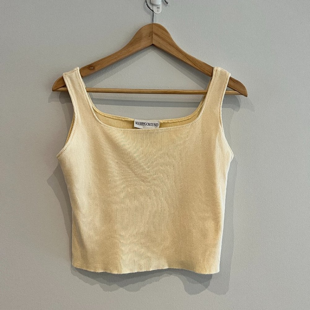 Merry Go Round - Crop Tank - Yellow - Size 2